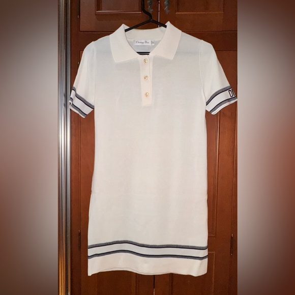 Dior White Polo Shirt Dress - Picture 1 of 6